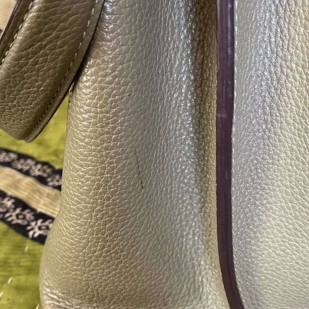 Coach Light Fern Charlie 55200 Polished Pebble Leather Bucket Shoulder Purse